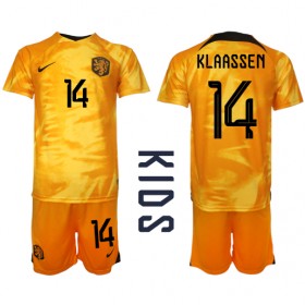 Baby Fußballbekleidung Niederlande Davy Klaassen #14 Heimtrikot WM 2022 Kurzarm (+ kurze hosen)